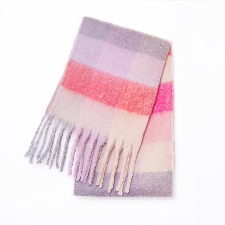 Wool Blend Tofs Pläd Scarves