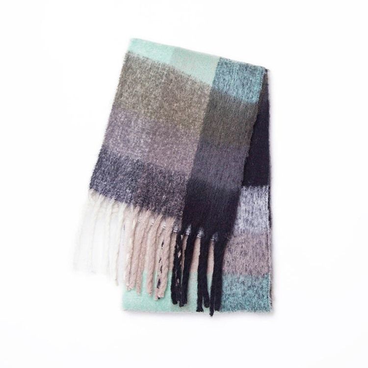 Wool Blend Tofs Pläd Scarves