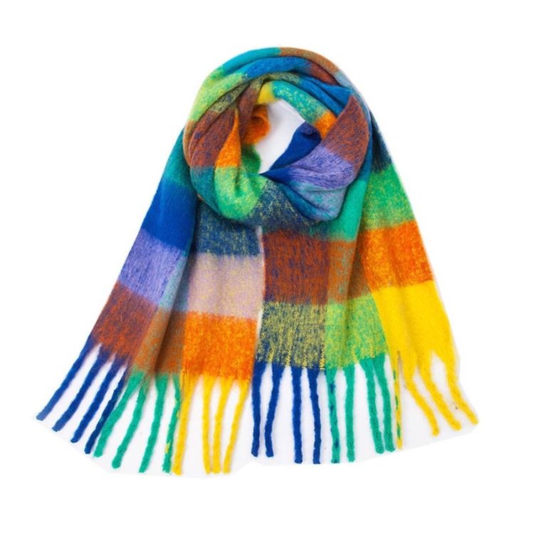 Wool Blend Tofs Pläd Scarves