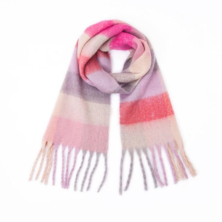 Wool Blend Tofs Pläd Scarves