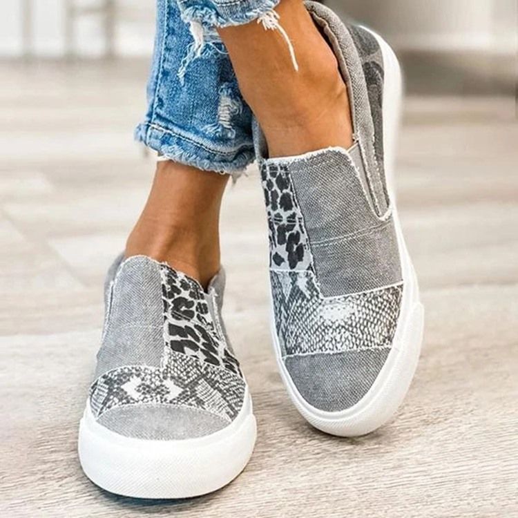 Tråd Slip-On Low-Cut Upper Leopard Sneakers