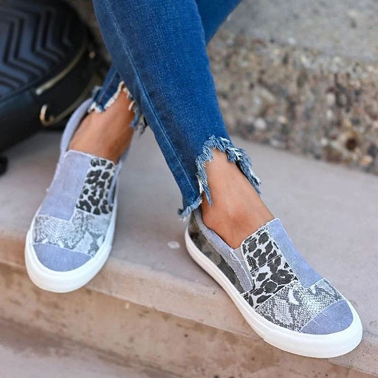 Tråd Slip-On Low-Cut Upper Leopard Sneakers