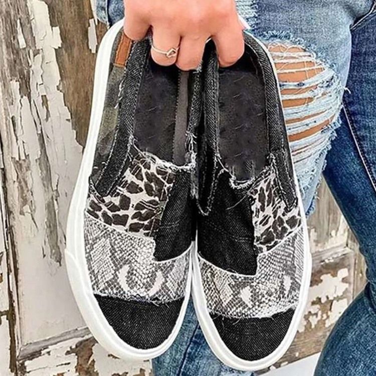 Tråd Slip-On Low-Cut Upper Leopard Sneakers