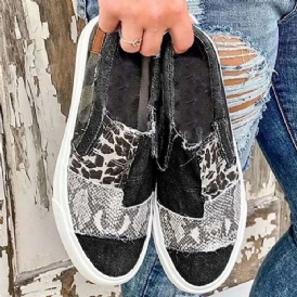 Tråd Slip-On Low-Cut Upper Leopard Sneakers