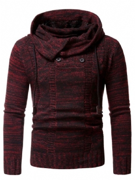 Hood Button Standard European Slim Sweater