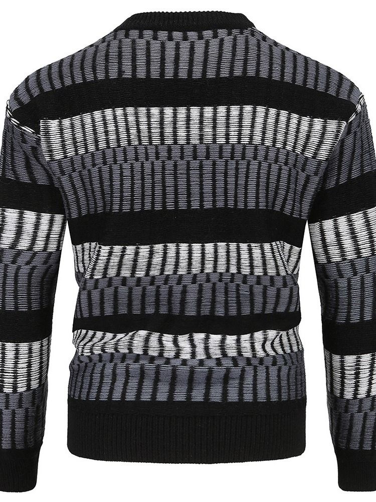 Rundhals Standard Stripe Vinter Slim Sweater