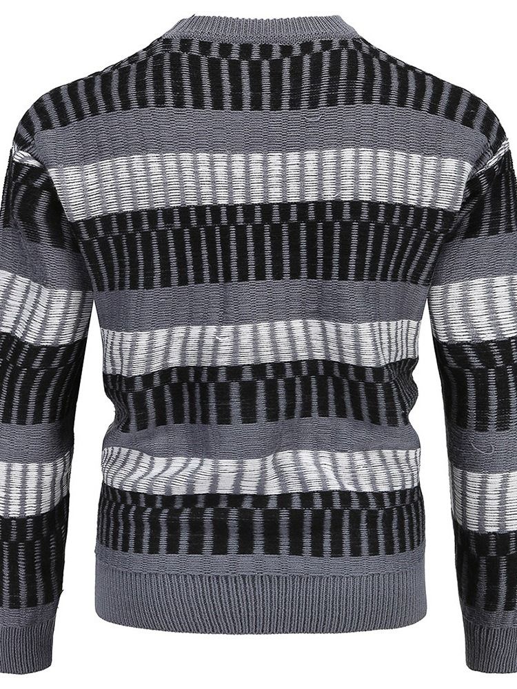 Rundhals Standard Stripe Vinter Slim Sweater