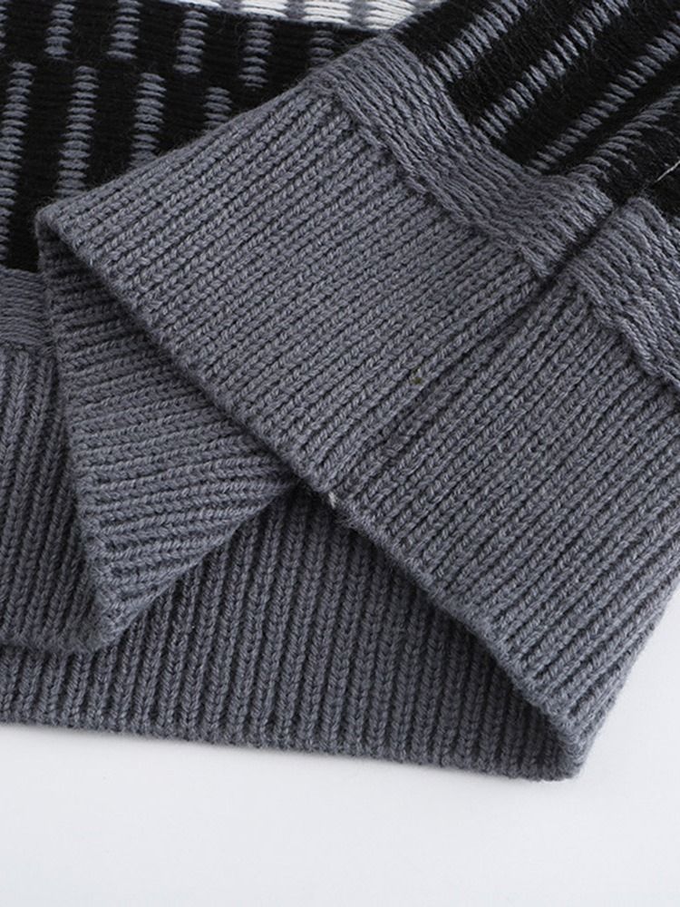 Rundhals Standard Stripe Vinter Slim Sweater