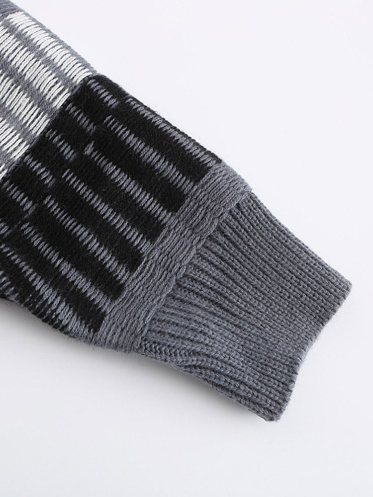 Rundhals Standard Stripe Vinter Slim Sweater