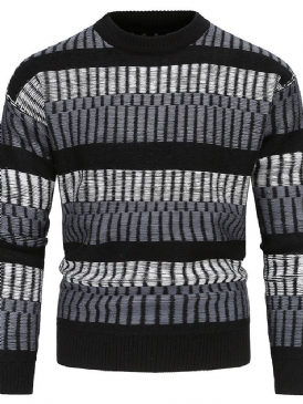 Rundhals Standard Stripe Vinter Slim Sweater