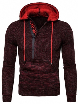 Standard Hooded Pocket Fall Casual Tröja