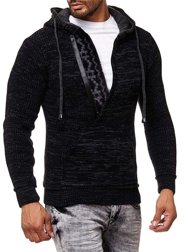 Standard Hooded Pocket Fall European Sweater