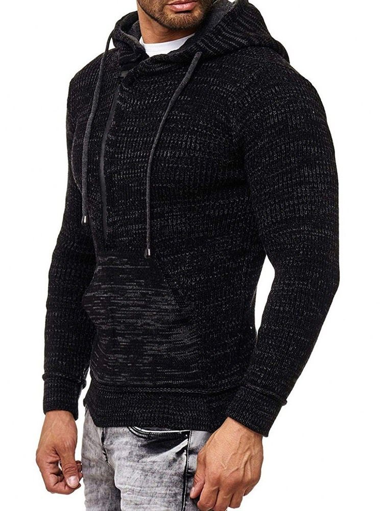 Standard Hooded Pocket Fall European Sweater