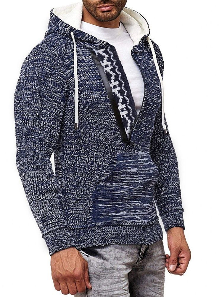 Standard Hooded Pocket Fall European Sweater