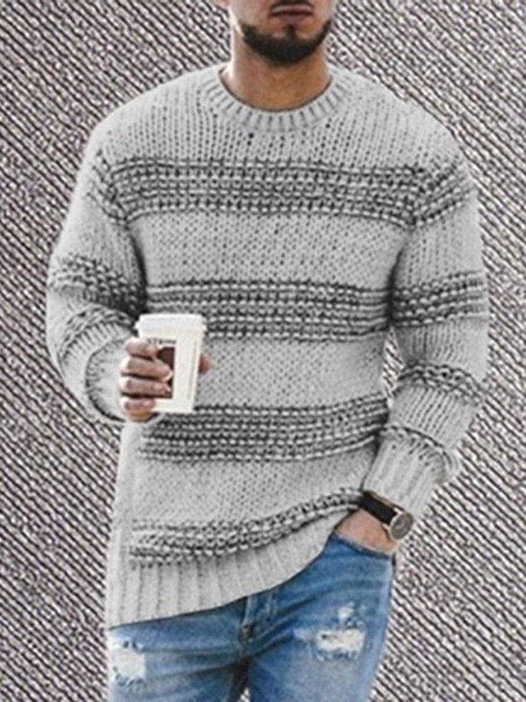 Tråd Color Block Standard Fall Slim Sweater