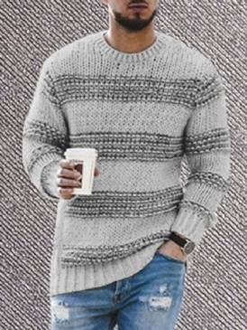 Tråd Color Block Standard Fall Slim Sweater