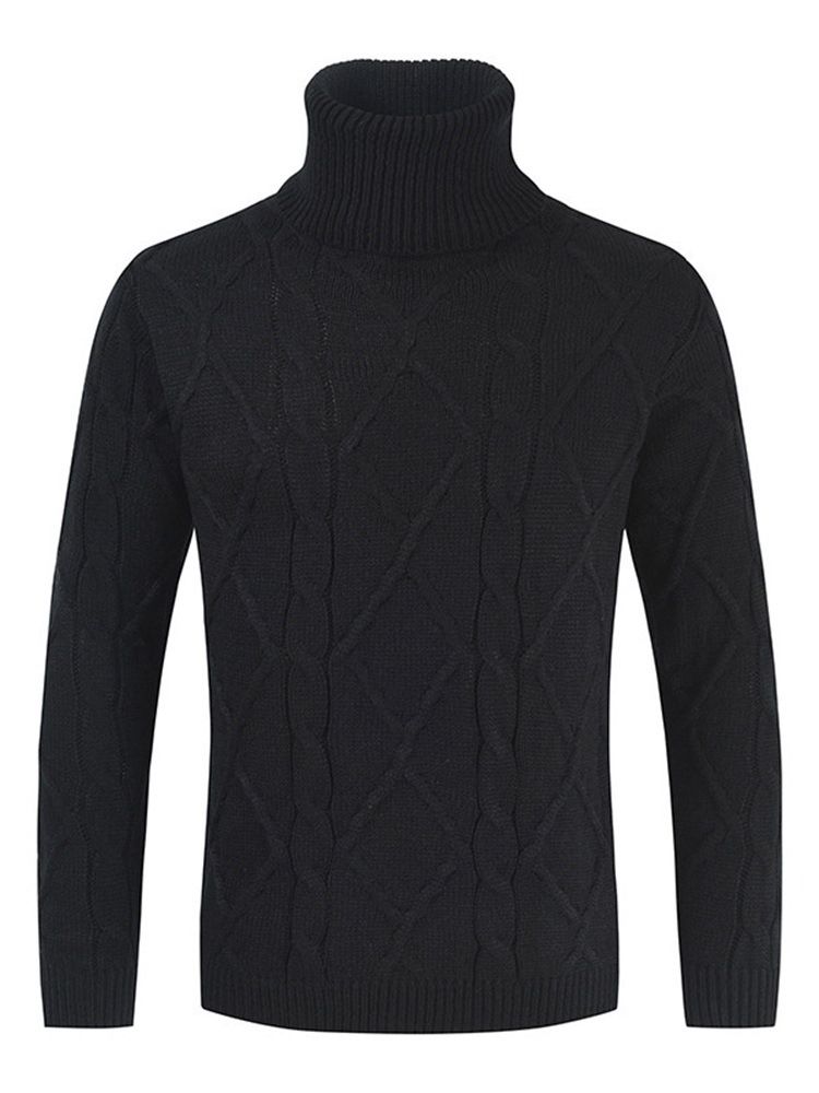 Vanlig Turtleneck Koreansk Standardtröja