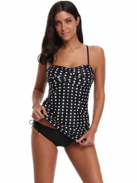 Polka Dots Randig Beach Look Dam Tankini