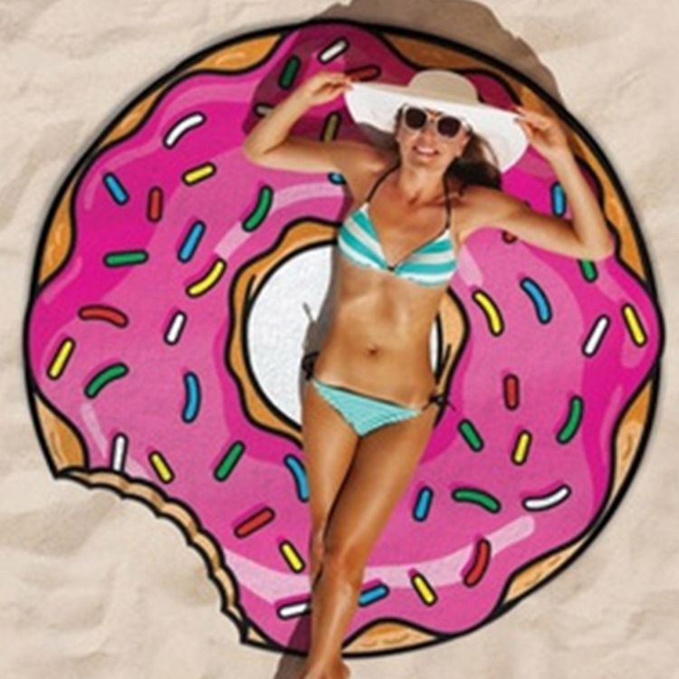 Söt Donut Shape Beach Filt