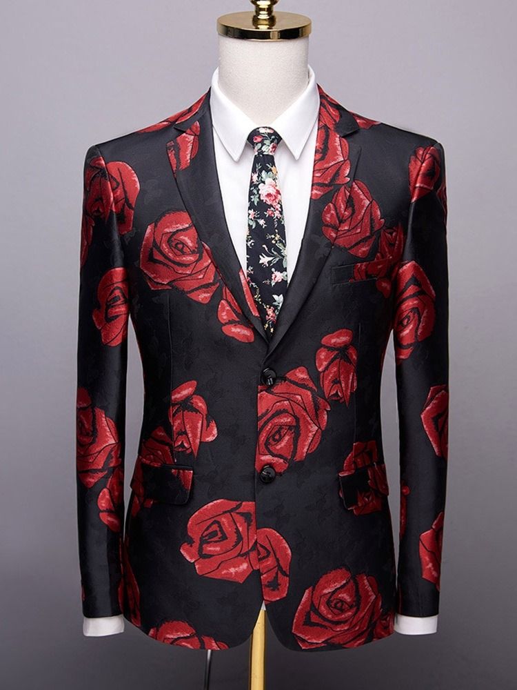 Blommig Slim Print Herr Fritid Blazer