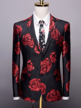 Blommig Slim Print Herr Fritid Blazer