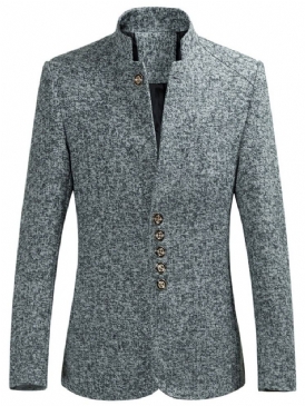 Mandarinkrage Slim Button Leisure Blazer