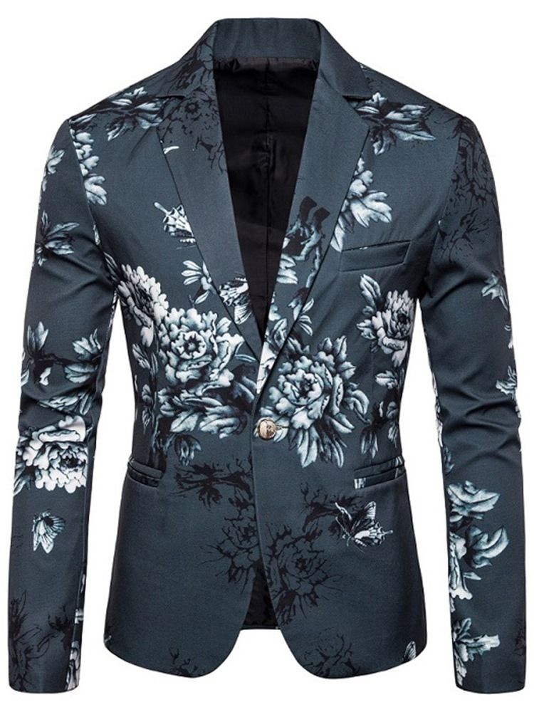 Naggad Kavaj Med Blommigt Tryck Leisure Blazer