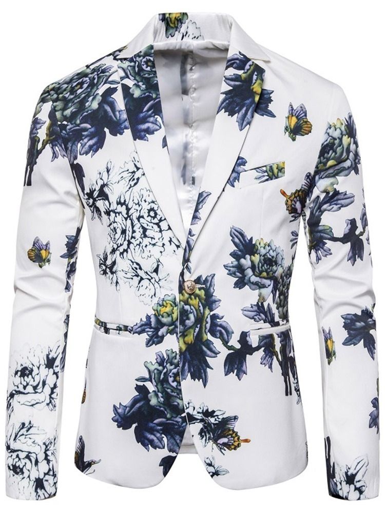 Naggad Kavaj Med Blommigt Tryck Leisure Blazer