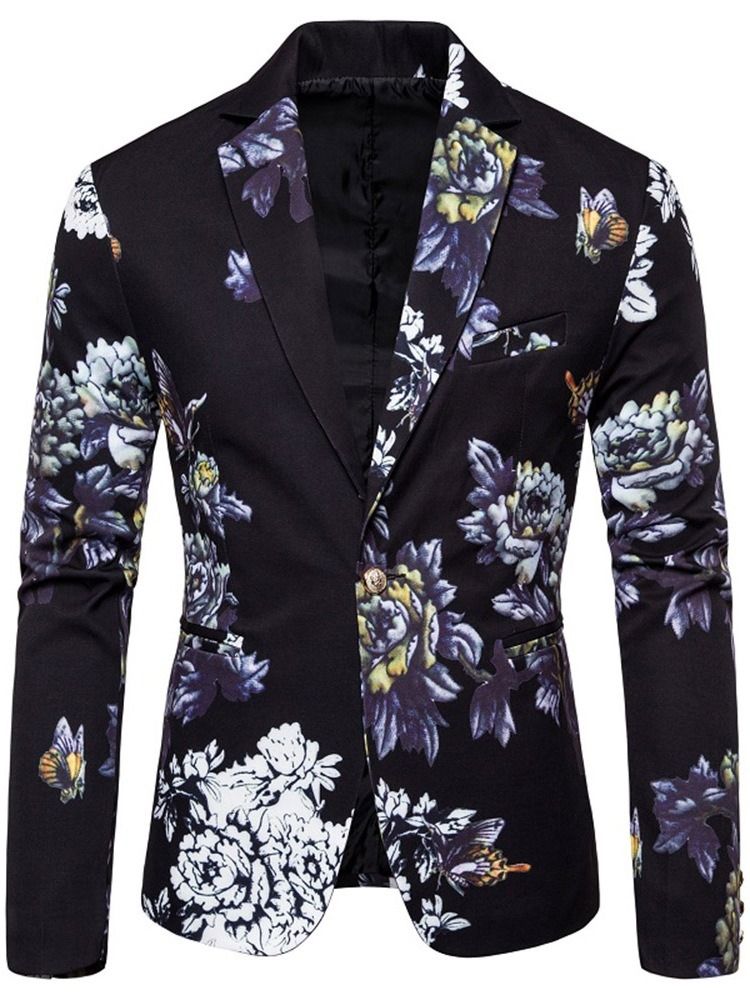 Naggad Kavaj Med Blommigt Tryck Leisure Blazer