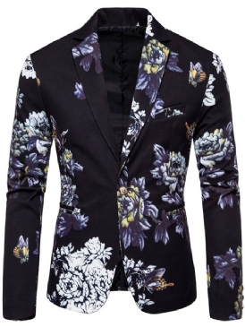 Naggad Kavaj Med Blommigt Tryck Leisure Blazer