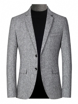 Ol Enkelknäppt Naggad Lapel Blazer