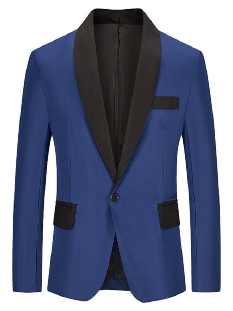 Pocket Casual Color Block Leisure Blazer