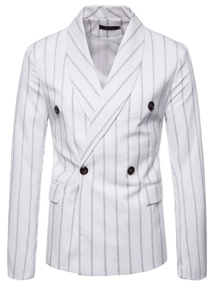 Skriv Ut Casual Stripe Leisure Blazer