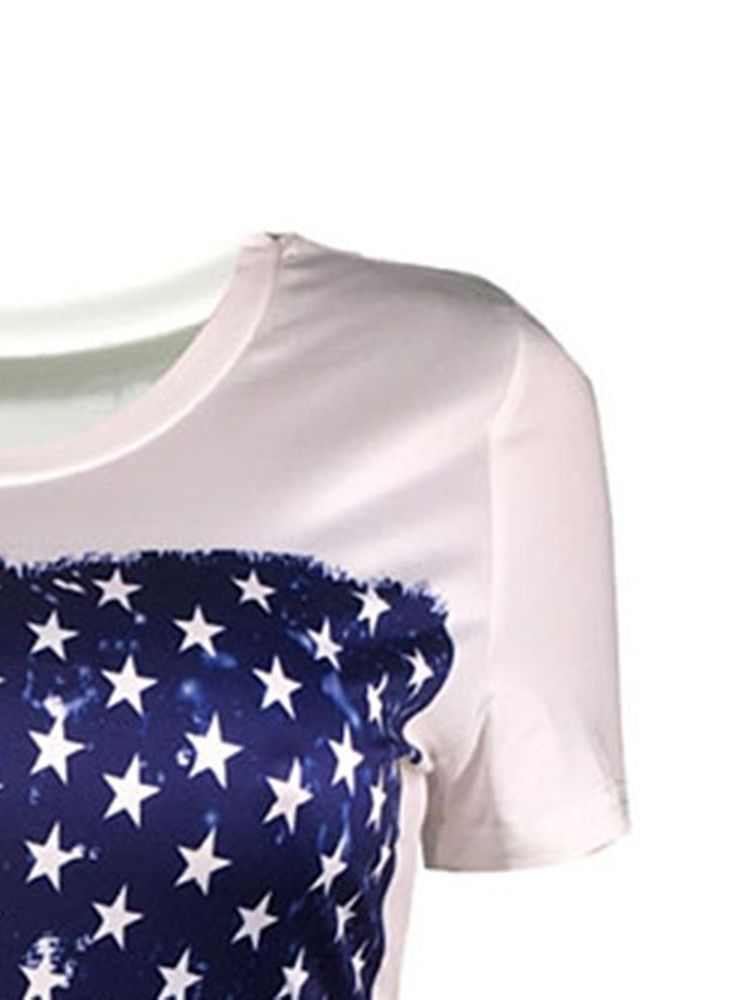 Star Color Block Slim T-Shirt