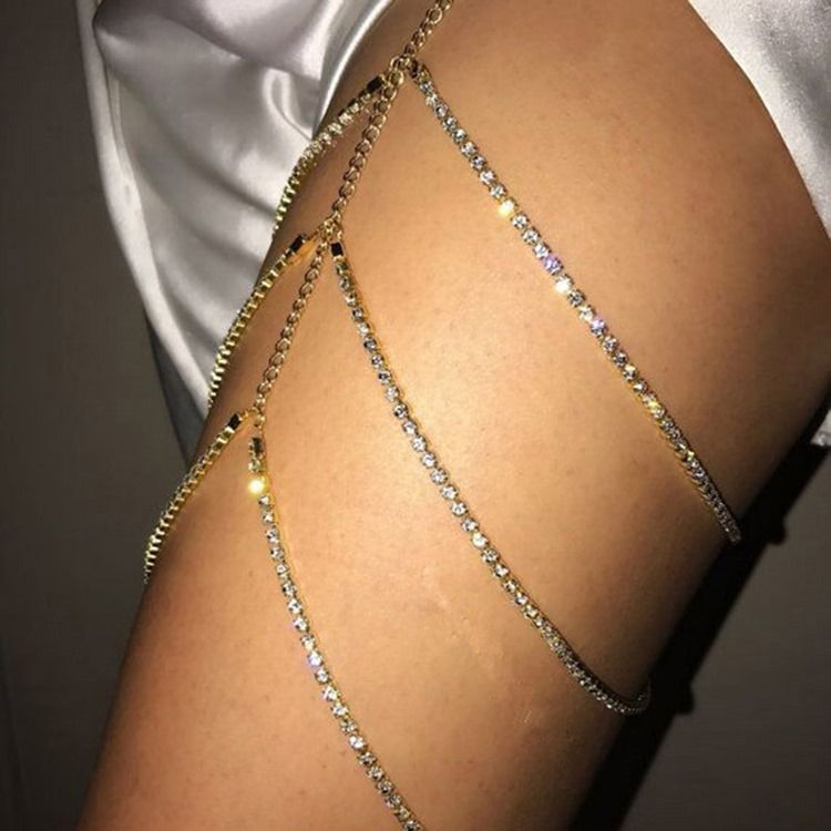 Vanlig Diamante Anklet (Bara 1 Bild)