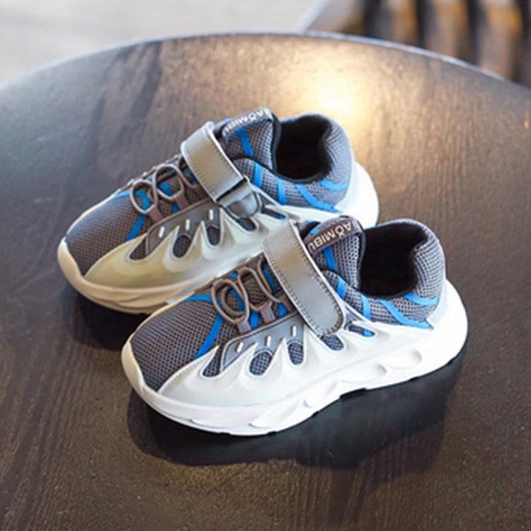 Sweet Patchwork Baby Sneakers Med Rund Tå