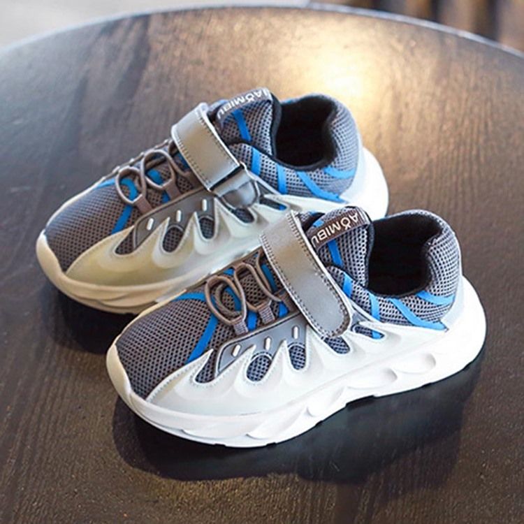 Sweet Patchwork Baby Sneakers Med Rund Tå