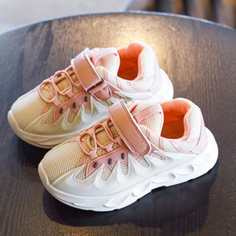 Sweet Patchwork Baby Sneakers Med Rund Tå