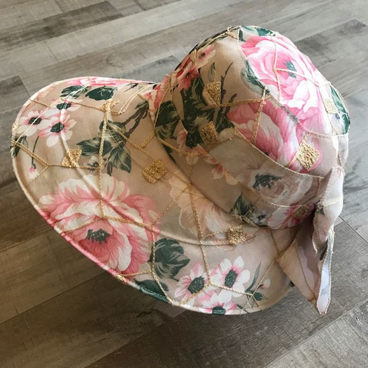 Charmeuse Sommar Blommig Solhatt