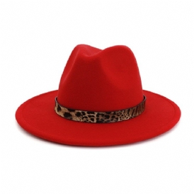 Fedora Hat Print Leopard Vinterhattar