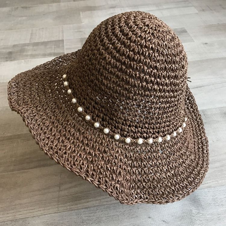 Halmflätad Artikel Pearl Sommar Plain Hat