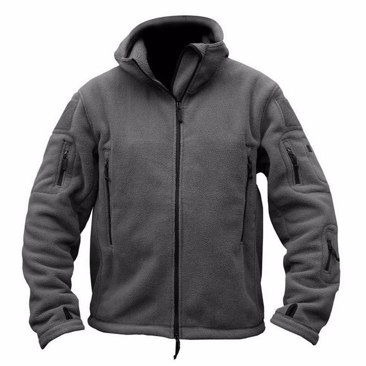 Hooded Plain Zipper Fall Zipper Jacka