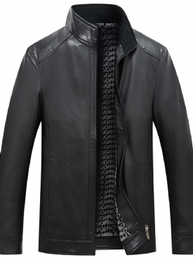 Ståkrage Standard Vanlig European Winter Leather Jacket