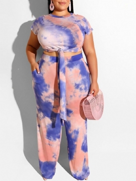 Byxor Casual Raka Tvådelade Set Dambyxor Set Plus Size