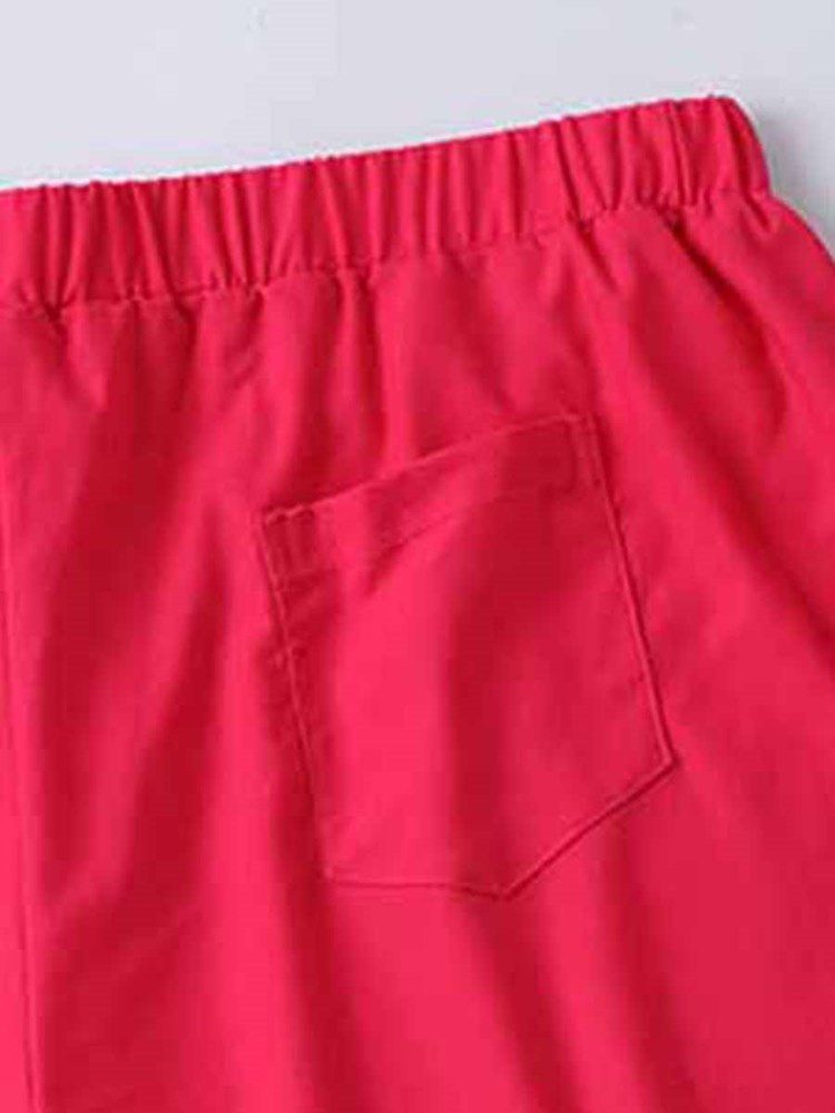 Damfickor I Stora Storlekar Solida Shorts Sommarsportbyxor