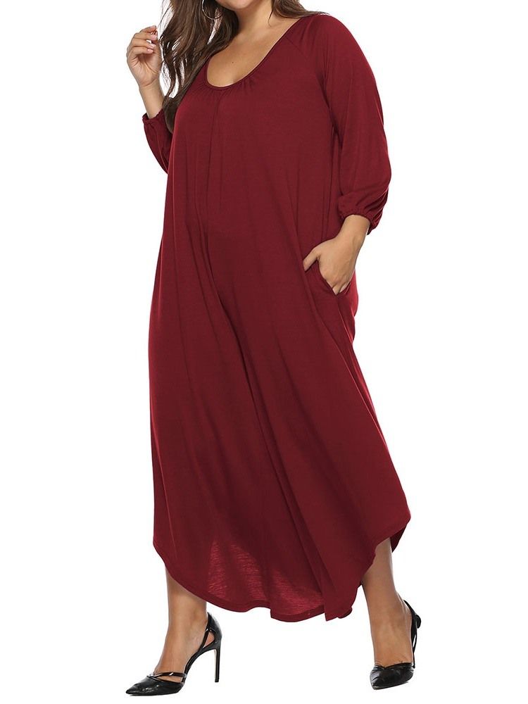 Plus Size Asymmetrisk Spets Vanlig Jumpsuit Med Lösa Breda Ben