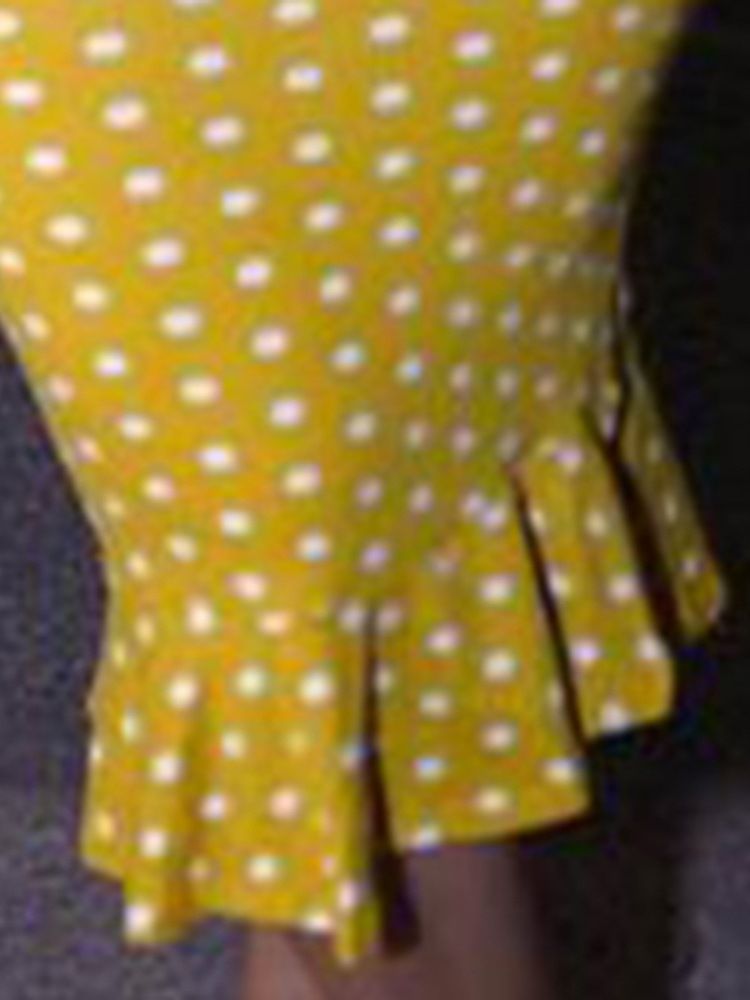 Bodycon Ärmlös Spaghetti Strap Polka Dots Klänning