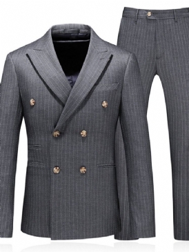 Blazer Dubbelknäppt Stripe Klänningsdräkter