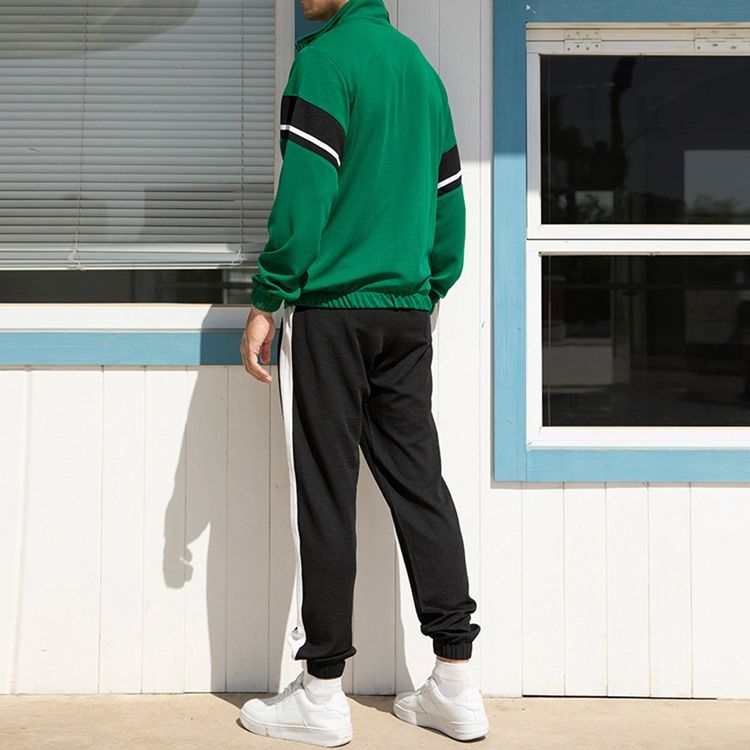 Casual Pants Color Block Mäns Vinteroutfit