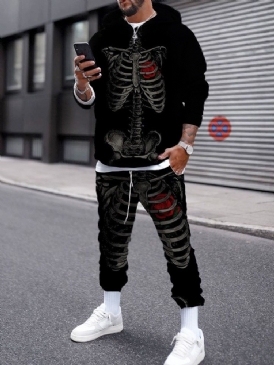 Casual Skull Print Höstoutfit